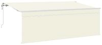vidaXL Markise Einziehbare Markise Creme 400 x 200 cm Polyester und Aluminium...