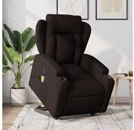 vidaXL Massagesessel, Elektrischer Massagesessel mit Aufstehhilfe Dunkelbraun...