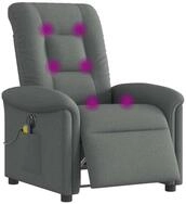 vidaXL Sessel Massagesessel Elektrisch Dunkelgrau Stoff (1-St)