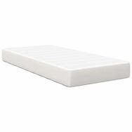 vidaXL Bett Bettmatratze mit Matratze Creme 80 x 200 cm Stoff (1-tlg)