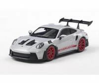 Solido Modellauto Porsche 911 (992) GT3 RS 2023 grau metallic rot, Ma&szlig;stab 1:43