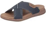 Rieker Pantolette Sommerschuh, Hausschuh, Urlaubsschuh in bequemer Form blau 40 EU