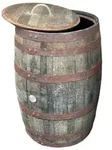Temesso Regentonne 190L Whiskyfass, Eichenfass ge&ouml;ffnet als Regentonne, 190 l...