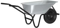 vidaXL Schubkarre Schubkarre Silber und Schwarz 141 x 60 x 57 cm Stahl, (1-tlg)