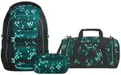 coocazoo Schulranzen Schulrucksack-Set PORTER, Pixel Blox 3-teilig (3-teilig),