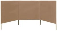 vidaXL Sonnensegel, 3-teiliges Windschutzgewebe 400 x 120 cm Taupe