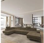 Masseno Ecksofa VELORA mit Schlaffunktion U-Form, Sofa mit Bettkasten