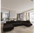 Masseno Ecksofa VELORA mit Schlaffunktion U-Form, Sofa mit Bettkasten
