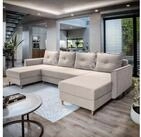 Masseno Ecksofa VERNI mit Schlaffunktion U-Form, Sofa mit Bettkasten