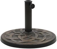 vidaXL Schirmhalter Sonnenschirmfu&szlig; Rund 11 kg Bronze Polyharz, 1 tlg.