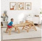 AIYAPLAY Kletterger&uuml;st mit Rutsche, Bogen, (faltbar Holz Kletterdreieck, 1-St.,