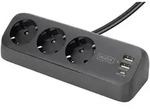 Digitus DA-70625 Tischsteckdose Schwarz Schutzkontakt 1 St. Steckdosenleiste,
