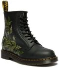 DR. MARTENS 1460 Schn&uuml;rboots Blockabsatz, Schn&uuml;rstiefelette mit floralem