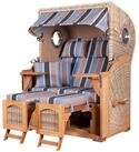 bene living Strandkorb Ammersee 2-Sitzer Teak - PE shell - Modell 580, BxTxH:
