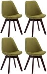 CLP Esszimmerstuhl Borneo V2 Stoff (4er Set), gepolstert, mit Lehne