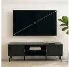 IDIMEX Lowboard ALMA, TV Lowboard 140 cm mit Metallgriffen und Stauraum Schwarz