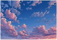 Wallarena Fototapete Wolken Himmel - Mehrfarbig - Modern - Vlies - Schlafzimmer,