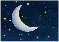 Wallarena Fototapete Himmel Mond - Mehrfarbig - Modern - Vlies - Schlafzimmer,...