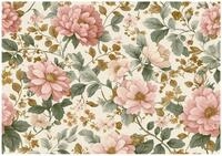 Wallarena Fototapete Blumen Vintage - Mehrfarbig - Klassisch - Vlies - Schlafzimmer,