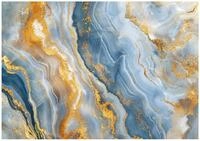 Wallarena Fototapete Blau, Querformat, Schlafzimmer, glatt, Marmor, 250x175cm