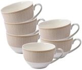 Ritzenhoff & Breker Tasse Geo Kaffeetassen 250 ml 6er Set, 6-tlg., Porzellan