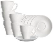 Ritzenhoff & Breker Tasse Bari Kaffeebecher mit Untertassen 300 ml 6er Set,...