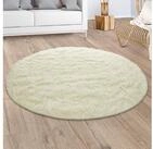 Paco Home Hochflor-Teppich Silky 591, rund, H&ouml;he: 37 mm, Uni Farben, besonders...