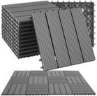 tectake Terrassendielen Terrassenfliesen 11er Set im Klicksystem, 31 x 31 x 2,2...