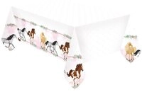Amscan Tischdecke 'Beautiful Horses', Tischdecke 120x180cm - Wei&szlig; R