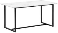 Wohnling Esstisch WL6.971 Esszimmertisch 200 cm Marmor Optik Wei&szlig; K&uuml;chentisch Gro&szlig;