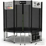 Juskys Gartentrampolin JumpMaster, &Oslash; 244 cm, Komplett-Set mit Leiter,