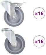 vidaXL Schwerlastrolle 32 Stk. Lenkrollen mit R&uuml;ckenloch 100 mm, (32-St)