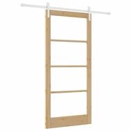 vidaXL Haust&uuml;r Schiebet&uuml;r ORKDAL Natur 93 x 202 cm Massivholz Kiefer und Glas