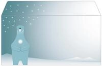 Sigel Briefumschlag SIGEL DU259 Weihnachts-Umschlag - Eisb&auml;r mit Kerze -