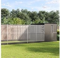 vidaXL Voliere, Voliere mit Erweiterung Silbern 704x303x216 cm Stahl