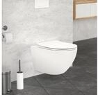 LuxeBath Tiefsp&uuml;l-WC Sp&uuml;lrandloses H&auml;nge WC Keramik mit WC-Sitz abnehmbar