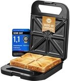 ProfiCook Sandwichmaker PC-ST 1329, Sandwichmaker f&uuml;r 4 Sandwiches, Antihaft,...