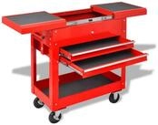vidaXL Rollwagen Werkzeugwagen Rot 70,5 x 37 x 71 cm Stahl, (1 St)