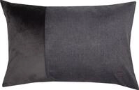 Dekokissen Esprit Kissenh&uuml;lle Harp mit Samt-Absatz dunkelgrau 38x58cm
