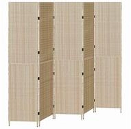 vidaXL Raumteiler Raumteiler Beige 242 x 180 cm Poly-Rattan, 1-tlg.