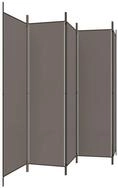 vidaXL Paravent, 5-tlg. Raumteiler Anthrazit 250x200 cm Stoff