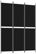 vidaXL Raumteiler 3-tlg. Paravent Schwarz 150x200 cm Stoff, 1-tlg.