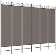 vidaXL Paravent, 6-tlg. Raumteiler Anthrazit 240x220 cm Stoff