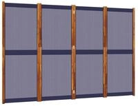 vidaXL Paravent 280 x 180 cm 4-tlg Paravent Dunkelblau 280x180 cm