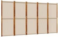 vidaXL Raumteiler 5-tlg. Paravent Taupe 350x180 cm, 1-tlg.