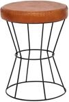 Wohnling Sitzhocker WL6.093 Braun 35x48 cm Lederhocker Modern Echtleder Hocker...