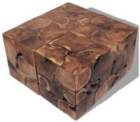 vidaXL Hocker Hocker 4 Stk. Braun 40x40x45 cm Massivholz (4 St)