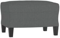 vidaXL Fu&szlig;hocker, Sitzhocker Dunkelgrau 60x50x41 cm Stoff