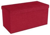 Intirilife Sitzhocker (Sitzw&uuml;rfel mit Stauraum 76x38x38 cm in GRANAT ROT -