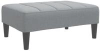 vidaXL Polsterhocker Fu&szlig;hocker Hellgrau 77x55x31 cm Stoff (1 St)